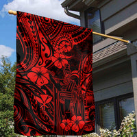 Hawaii King Kamehameha Garden Flag Polynesian Pattern Red Version LT01 - Polynesian Pride