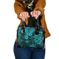 Hawaii King Kamehameha Shoulder Handbag Polynesian Pattern Turquoise Version LT01 One Size Turquoise - Polynesian Pride