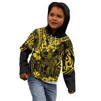 Hawaii King Kamehameha Kid Hoodie Polynesian Pattern Yellow Version LT01 - Polynesian Pride