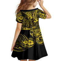 Hawaii King Kamehameha Kid Short Sleeve Dress Polynesian Pattern Yellow Version LT01 - Polynesian Pride