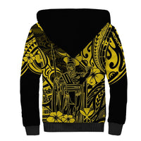 Hawaii King Kamehameha Sherpa Hoodie Polynesian Pattern Yellow Version LT01 - Polynesian Pride