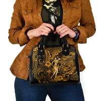 Hawaii Hula Girl Shoulder Handbag Polynesian Pattern Gold Version LT01 - Polynesian Pride