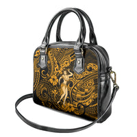 Hawaii Hula Girl Shoulder Handbag Polynesian Pattern Gold Version LT01 - Polynesian Pride