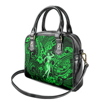 Hawaii Hula Girl Shoulder Handbag Polynesian Pattern Green Version LT01 - Polynesian Pride