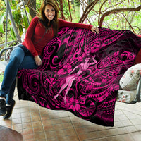 Hawaii Hula Girl Quilt Polynesian Pattern Pink Version LT01 - Polynesian Pride