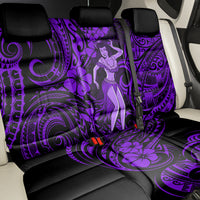 Hawaii Hula Girl Back Car Seat Cover Hibiscus Hawaii Tribal Tattoo Purple Version LT01 - Polynesian Pride