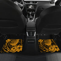Hawaii Pineapple Car Mats Paradise Flowers Pacific With Gold Polynesian Tribal LT01 - Polynesian Pride