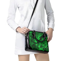 Hawaii Pineapple Shoulder Handbag Paradise Flowers Pacific With Green Polynesian Tribal LT01 - Polynesian Pride