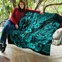 Hawaii Pineapple Quilt Polynesian Pattern Turquoise Version LT01 - Polynesian Pride
