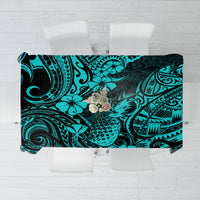 Hawaii Pineapple Tablecloth Polynesian Pattern Turquoise Version LT01 Turquoise - Polynesian Pride