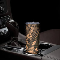 Hawaii Pineapple Skinny Tumbler Polynesian Pattern Yellow Version