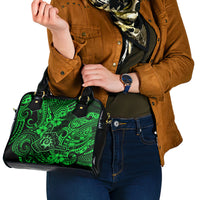 Hawaii Shaka Sign Shoulder Handbag With Polynesian Hibiscus Green Unique LT01 - Polynesian Pride