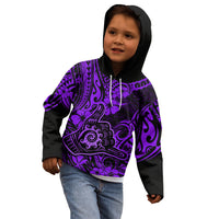 Hawaii Shaka Sign Kid Hoodie Polynesian Pattern Purple Version LT01 - Polynesian Pride