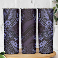 Hawaii Shaka Sign Skinny Tumbler Polynesian Pattern Purple Version