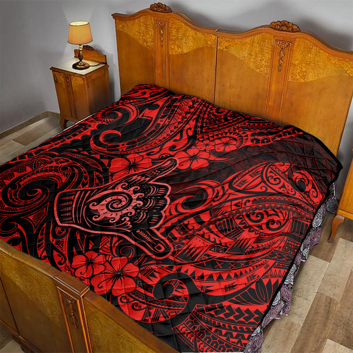Hawaii Shaka Sign Quilt Polynesian Pattern Red Version LT01 - Polynesian Pride