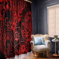 Hawaii Shaka Sign Window Curtain Polynesian Pattern Red Version LT01 Red - Polynesian Pride