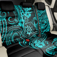 Hawaii Shaka Sign Back Car Seat Cover Polynesian Pattern Turquoise Version