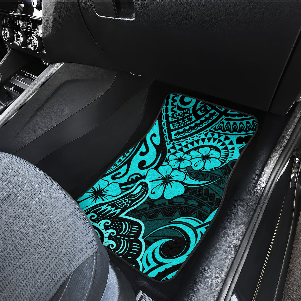 Hawaii Shaka Sign Car Mats Polynesian Pattern Turquoise Version LT01 - Polynesian Pride