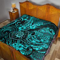Hawaii Shaka Sign Quilt Polynesian Pattern Turquoise Version LT01 - Polynesian Pride