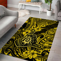 Hawaii Shaka Sign Area Rug Polynesian Pattern Yellow Version LT01 - Polynesian Pride