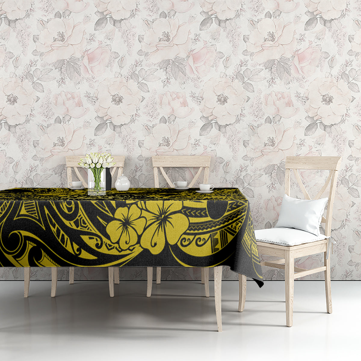 Hawaii Shaka Sign Tablecloth Polynesian Pattern Yellow Version LT01 - Polynesian Pride