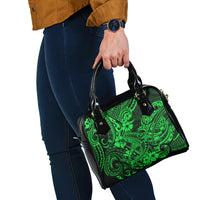 Hawaii Shark Shoulder Handbag Polynesian Pattern Green Version LT01 - Polynesian Pride