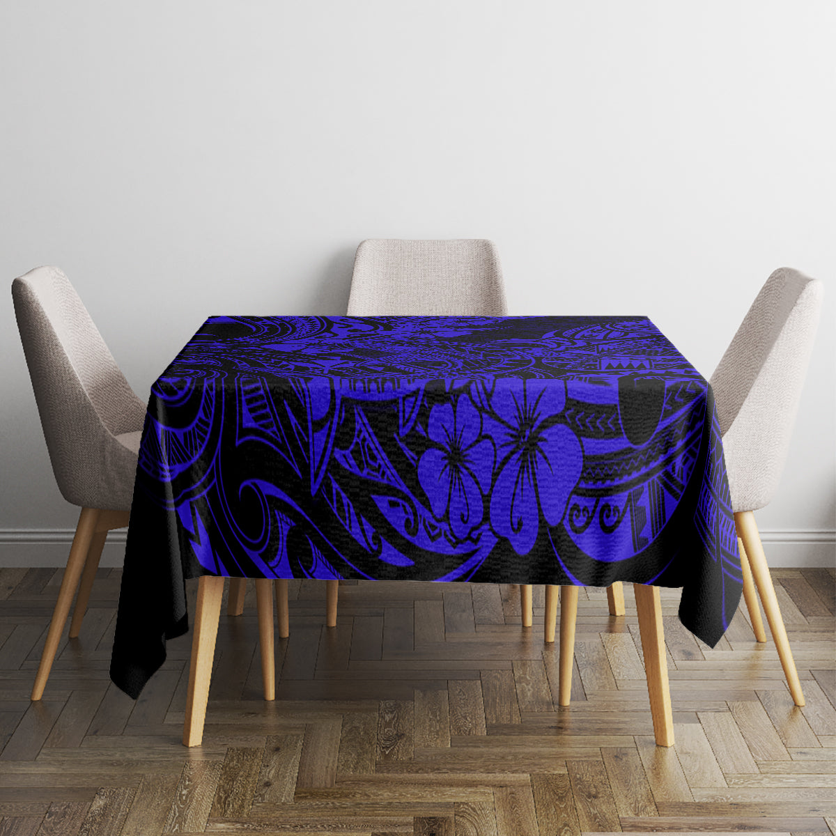 Hawaii Shark Tablecloth Polynesian Pattern Navy Blue Version LT01 - Polynesian Pride