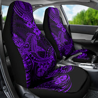 Hawaii Shark Car Seat Cover Polynesian Pattern Purple Version LT01 - Polynesian Pride