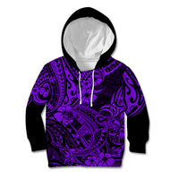 Hawaii Shark Kid Hoodie Polynesian Pattern Purple Version LT01 Purple - Polynesian Pride