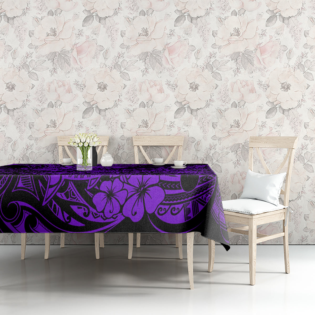 Hawaii Shark Tablecloth Polynesian Pattern Purple Version LT01 - Polynesian Pride
