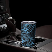 Hawaii Shark Tumbler Cup Polynesian Pattern Sky Blue Version