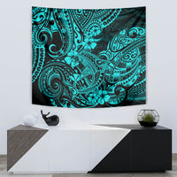 Hawaii Shark Tapestry Polynesian Pattern Turquoise Version LT01 - Polynesian Pride