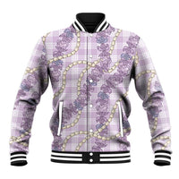 Pua Kalaunu Lei Baseball Jacket Palaka Pattern