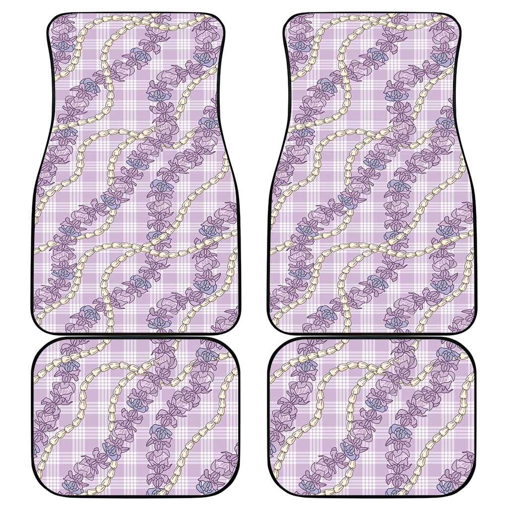 Pua Kalaunu Lei Car Mats Palaka Pattern