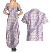 Pua Kalaunu Lei Couples Matching Summer Maxi Dress and Hawaiian Shirt Palaka Pattern LT01 - Polynesian Pride