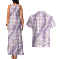 Pua Kalaunu Lei Couples Matching Tank Maxi Dress and Hawaiian Shirt Palaka Pattern LT01 - Polynesian Pride