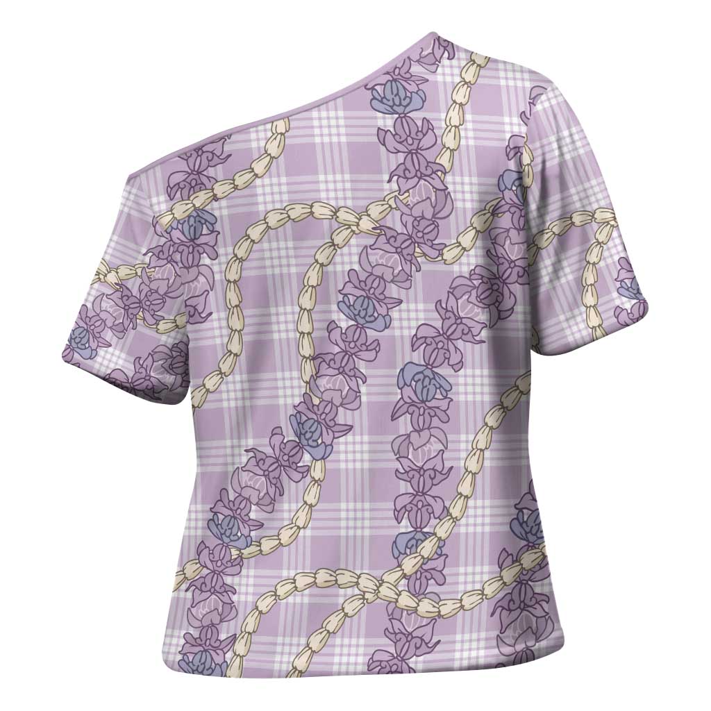 Pua Kalaunu Lei Cross Shoulder Shirt Palaka Pattern