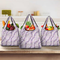 Pua Kalaunu Lei Grocery Bag Palaka Pattern