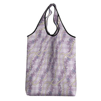 Pua Kalaunu Lei Grocery Bag Palaka Pattern