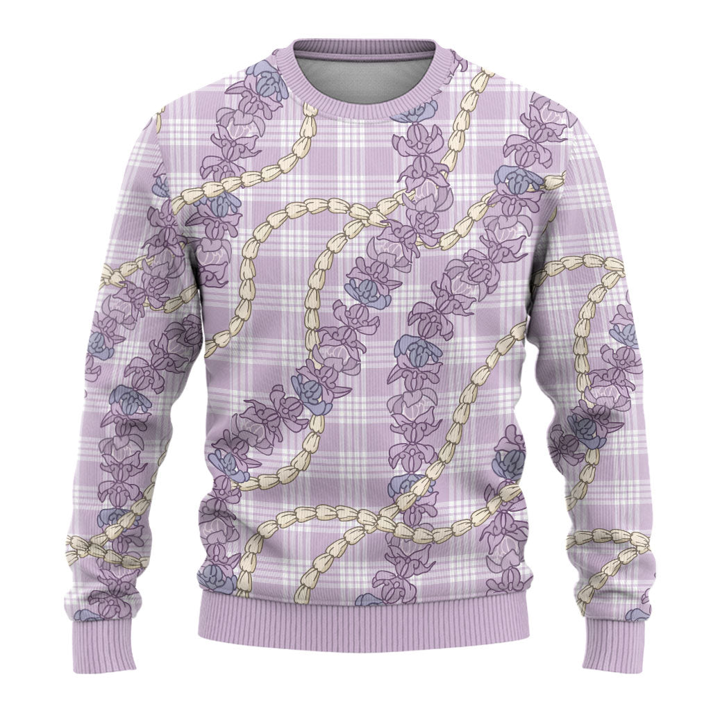 Pua Kalaunu Lei Ugly Christmas Sweater Palaka Pattern LT01 - Polynesian Pride