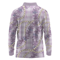 Pua Kalaunu Lei Long Sleeve Polo Shirt Palaka Pattern
