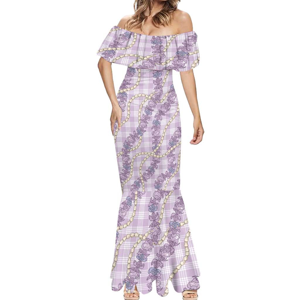 Pua Kalaunu Lei Mermaid Dress Palaka Pattern