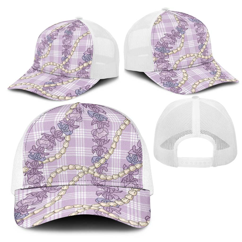 Pua Kalaunu Lei Mesh Trucker Cap Palaka Pattern
