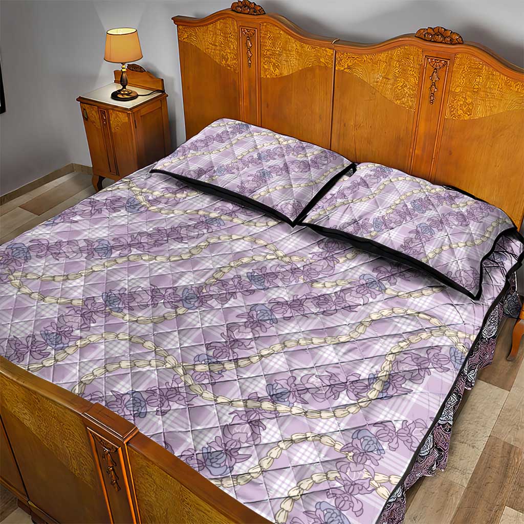 Pua Kalaunu Lei Quilt Bed Set Palaka Pattern
