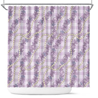 Pua Kalaunu Lei Shower Curtain Palaka Pattern