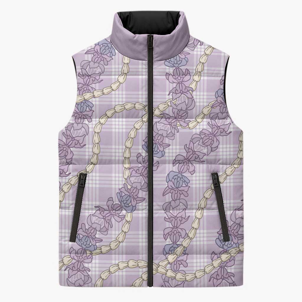 Pua Kalaunu Lei Sleeveless Puffer Jacket Palaka Pattern