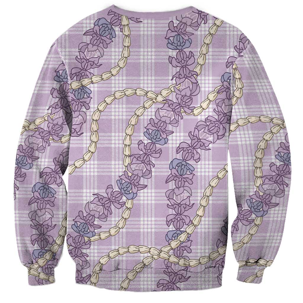 Pua Kalaunu Lei Sweatshirt Palaka Pattern LT01 - Polynesian Pride