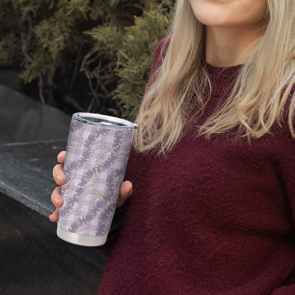 Pua Kalaunu Lei Tumbler Cup Palaka Pattern