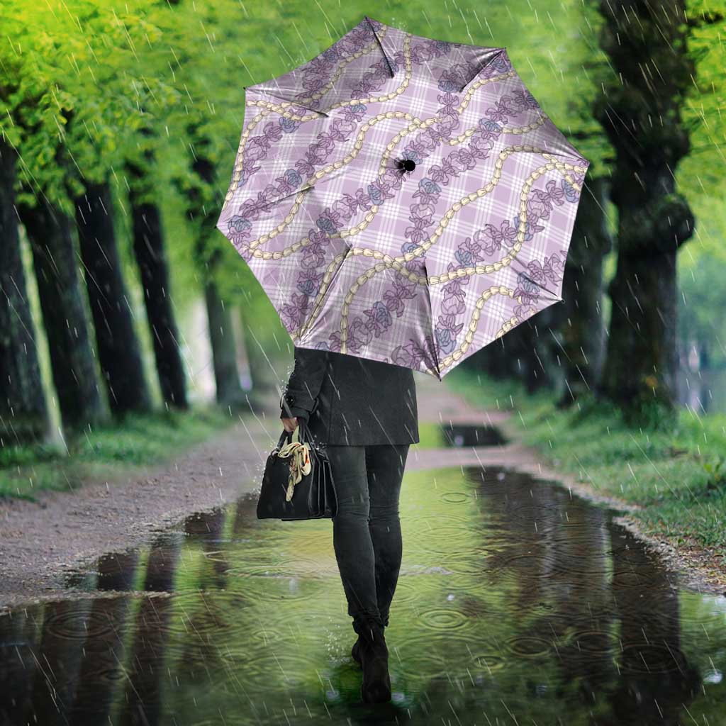 Pua Kalaunu Lei Umbrella Palaka Pattern