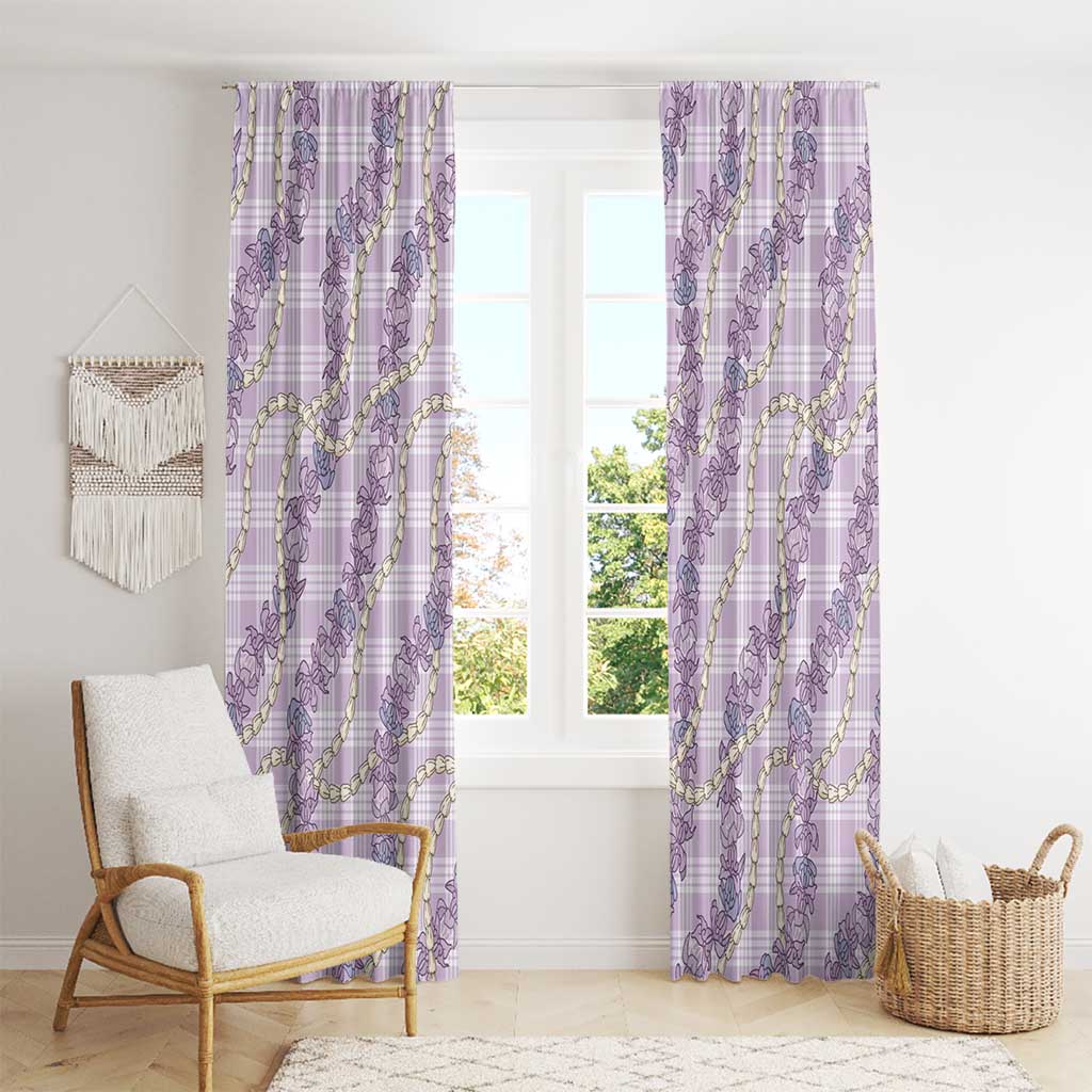 Pua Kalaunu Lei Window Curtain Palaka Pattern
